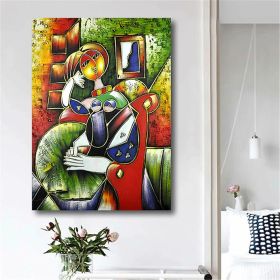 Hand Painted Oil Paintings Hand Painted Wall Art Abstract Modern Figure Picasso Girl Lady Nude Living Room Hallway Luxurious Decorative Painting (size: 90X120cm)