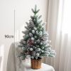 Christmas Tree Table Top Ornaments Flocking Snow Spray High-Grade Christmas Tree 45/60Cm