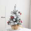 Christmas Tree Table Top Ornaments Flocking Snow Spray High-Grade Christmas Tree 45/60Cm