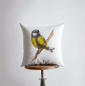 Watercolor Yellow Crest | Gifts | Brid Prints | Bird Decor |Accent Pillow Covers | Throw Pillow Covers | Pillow | Room Decor | Bedroom Decor (Dimensions: 16x16)