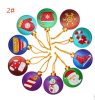 10pcs DIY Diamond Painting Christmas Decorations Xmas Tree Pendant Hanging Ornament Santa Claus Pattern Mosaic Kit Navided Decor