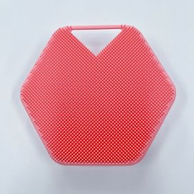 Silicone Polygon Shower Brush (Option: Pink-No hook)