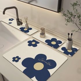 Kitchen Counter Top Faucet Absorbent Pad Bathroom Vanity Splash And Water Proof (Option: Color2-10x38CM-Square hole)