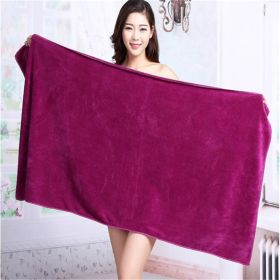 Large Cotton Absorbent Quick Drying Lint Resistant Towel (Option: Wine Red-150x200cm)