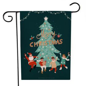 Santa Claus Garden Flag Christmas Decorations (Option: Sd10-30x45cm)