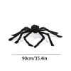 Halloween Giant Black Plush Spider Decoration Props, Outdoor Halloween Party Decor