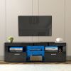 modern TV Stand with LED Lights, high glossy front TV Cabinet, can be assembled in Lounge Room, Living Room or Bedroom