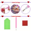 10pcs DIY Diamond Painting Christmas Decorations Xmas Tree Pendant Hanging Ornament Santa Claus Pattern Mosaic Kit Navided Decor