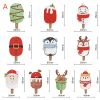 10pcs DIY Diamond Painting Christmas Decorations Xmas Tree Pendant Hanging Ornament Santa Claus Pattern Mosaic Kit Navided Decor