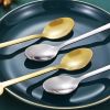 1Set Christmas Stainless Steel Coffee Spoon Tableware Stainless Steel Santa Ornaments Golden Silver Dessert Scoop Xmas Decor Gift