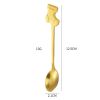 1Set Christmas Stainless Steel Coffee Spoon Tableware Stainless Steel Santa Ornaments Golden Silver Dessert Scoop Xmas Decor Gift