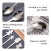 1Set Christmas Stainless Steel Coffee Spoon Tableware Stainless Steel Santa Ornaments Golden Silver Dessert Scoop Xmas Decor Gift