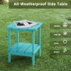 Outdoor Side Table for Adirondack Chairs;  All-Weather Resistant Humidity-Proof Waterproof Stain-Proof Accent Tables