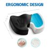 Gel Memory Foam U-shaped Seat Cushion Massage Car Office Chair for Long Sitting Coccyx Back Tailbone Pain Relief Gel Cushion Pad