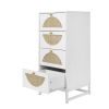 Eco-Friendly Rattan Cabinet with 4 Drawers – Versatile Storage Solution for Living Room, Bedroom, and Study