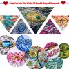 10pcs DIY Diamond Painting Christmas Decorations Xmas Tree Pendant Hanging Ornament Santa Claus Pattern Mosaic Kit Navided Decor