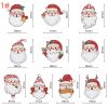 10pcs DIY Diamond Painting Christmas Decorations Xmas Tree Pendant Hanging Ornament Santa Claus Pattern Mosaic Kit Navided Decor