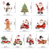 10pcs DIY Diamond Painting Christmas Decorations Xmas Tree Pendant Hanging Ornament Santa Claus Pattern Mosaic Kit Navided Decor