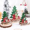 Christmas Wooden Table Ornament Xmas Creative Craft Pendant Christmas Tree Ornament For Home New Year Party Gift Decoration