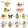 10pcs DIY Diamond Painting Christmas Decorations Xmas Tree Pendant Hanging Ornament Santa Claus Pattern Mosaic Kit Navided Decor