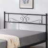 Jocelyn Modern Scroll Metal Platform Twin Bed, Black