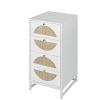 Eco-Friendly Rattan Cabinet with 4 Drawers – Versatile Storage Solution for Living Room, Bedroom, and Study