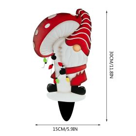 Gifting Series Gnome Metal Insert New Dwarf Santa Claus Courtyard Plugin Christmas Decor (Option: B)