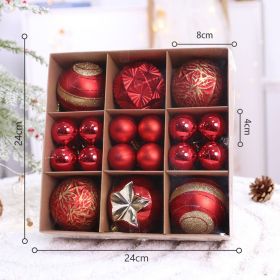 Christmas Tree Pendant Ball Creative Decoration (Option: 8cm4cm red30)