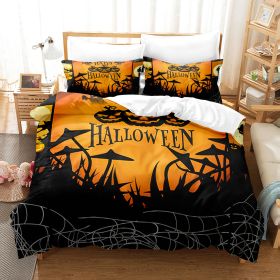 Halloween Series Bed Sheet Holiday Bedding Three-piece Set (Option: 2style-70 × 133)