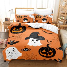 Halloween Series Bed Sheet Holiday Bedding Three-piece Set (Option: 5style-70 × 133)