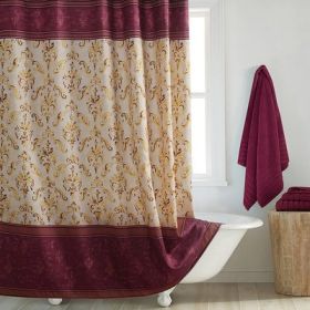 Shower Curtain Polyester Thickened Waterproof Partition Wet And Dry Separation (Option: Monaro shower curtain-80X183CM 6holes)