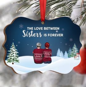 Personalized Christmas Hanging Wood (Option: Sisters)