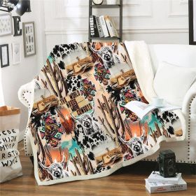 Cows Pattern Cartoon Children's Printed Blanket (Option: 5 Style-Double Layer 130x150cm)