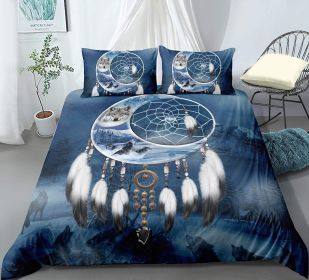 New Pure Cotton Quilt Four-piece Printing Style (Option: Wolf Quilt Cover 1-220x240)