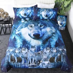 New Pure Cotton Quilt Four-piece Printing Style (Option: Wolf Quilt Cover 3-228x264)