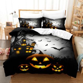 Halloween Series Bed Sheet Holiday Bedding Three-piece Set (Option: 1style-140 × 200)